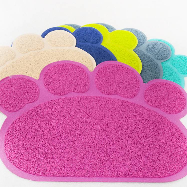 Paw Shaped Colorful Easy To Clean Litter Mat Paw Shaped Colorful Easy To Clean Litter Mat