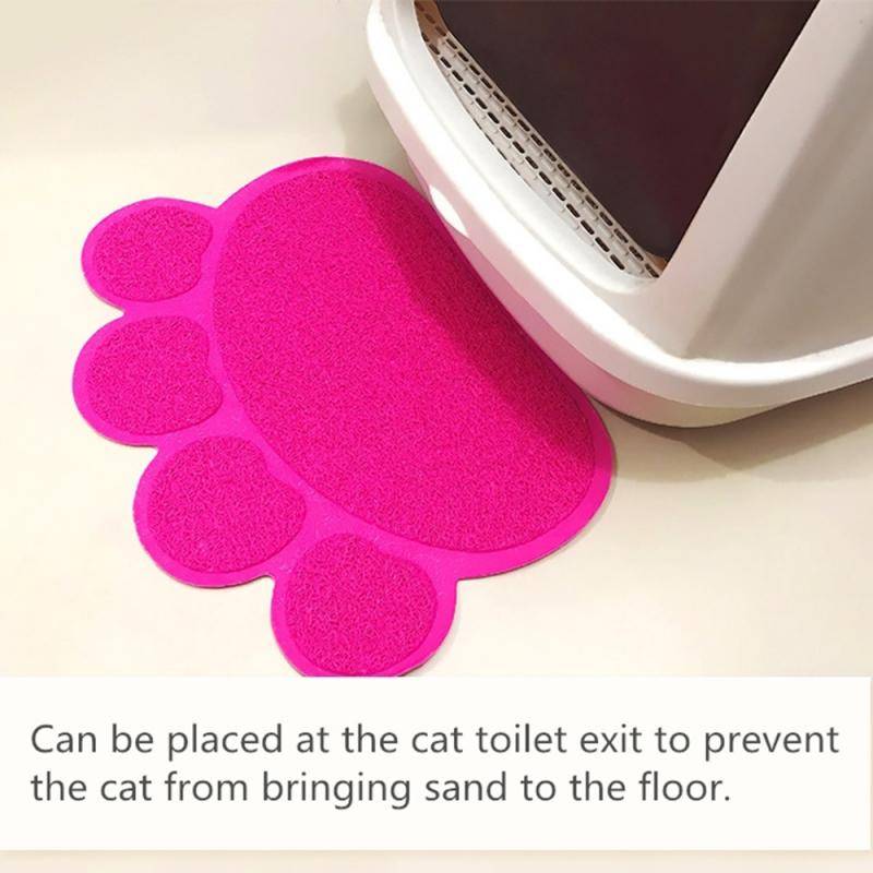 Paw Shaped Colorful Easy To Clean Litter Mat Paw Shaped Colorful Easy To Clean Litter Mat