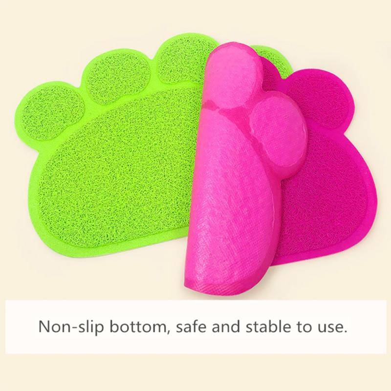 Paw Shaped Colorful Easy To Clean Litter Mat Paw Shaped Colorful Easy To Clean Litter Mat
