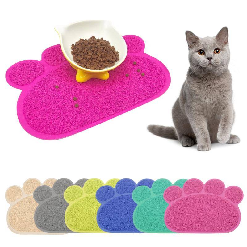 Paw Shaped Colorful Easy To Clean Litter Mat