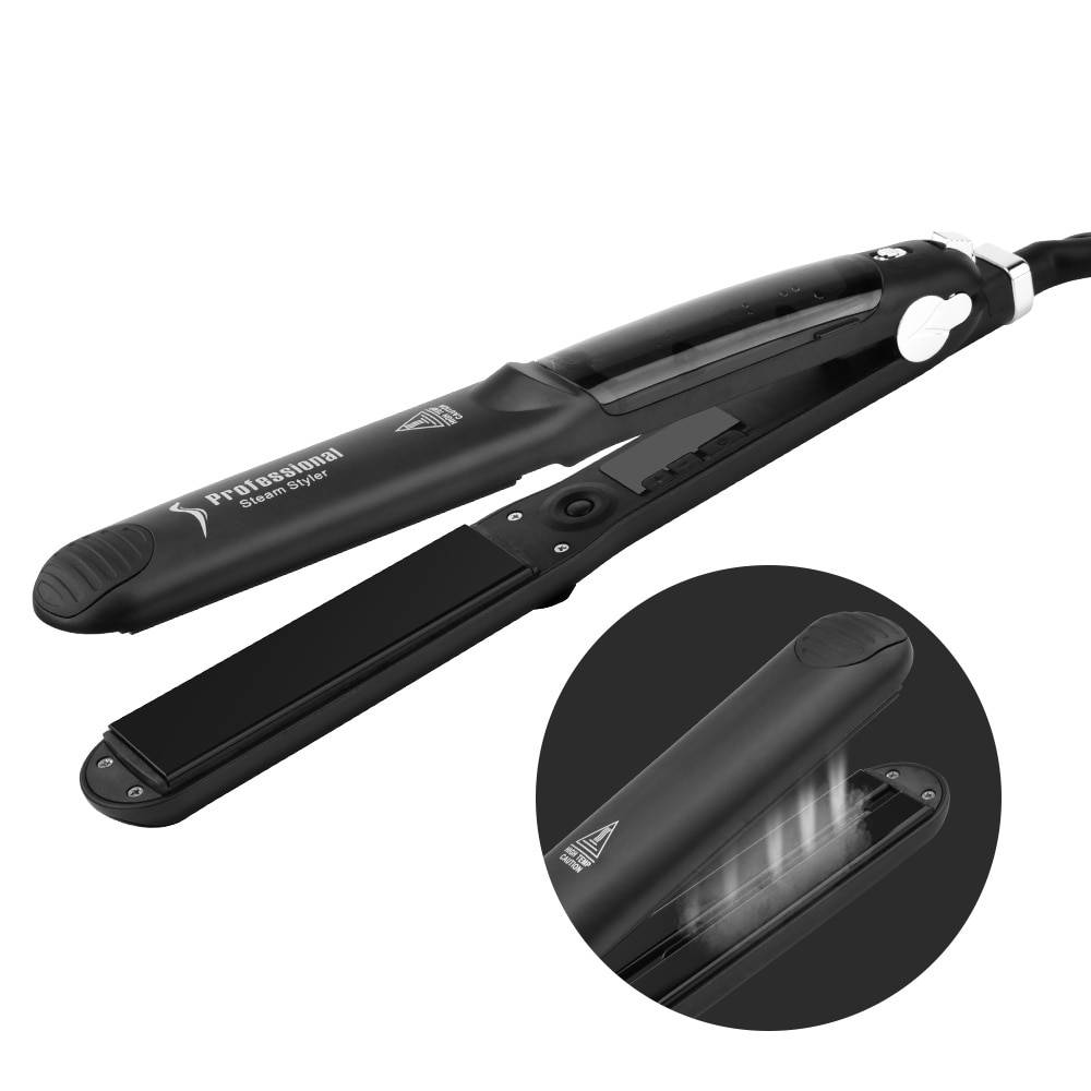 Professional Steam Hair Straightener Tourmaline Ceramic Vapor Flat Iron Steam Hair Straightening Salon Curler Hair Styling Tools