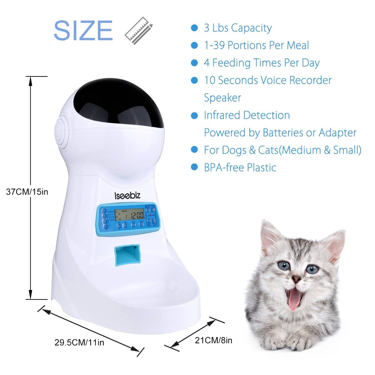 LCD Screen Automatic Pet Feeder with Voice Record LCD Screen Automatic Pet Feeder with Voice Record