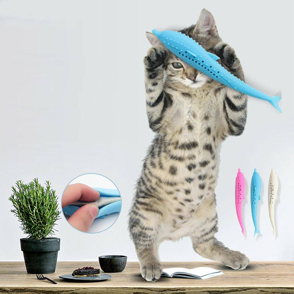 Fish Shaped Chewing Toy for Cats