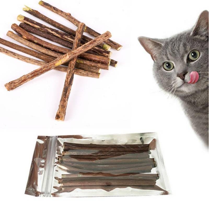 Natural Catnip Toothbrush Sticks 10 Pcs Set