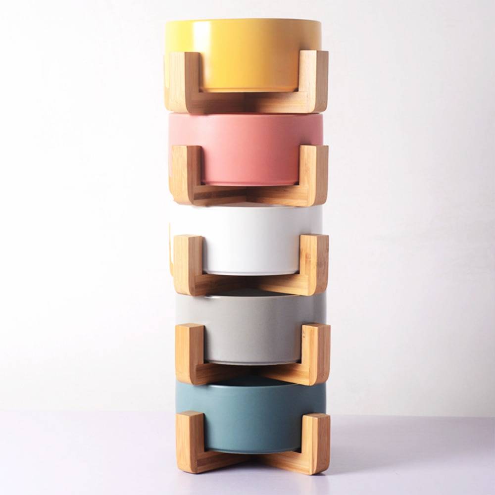 Ceramic Elevated Bowl for Pets