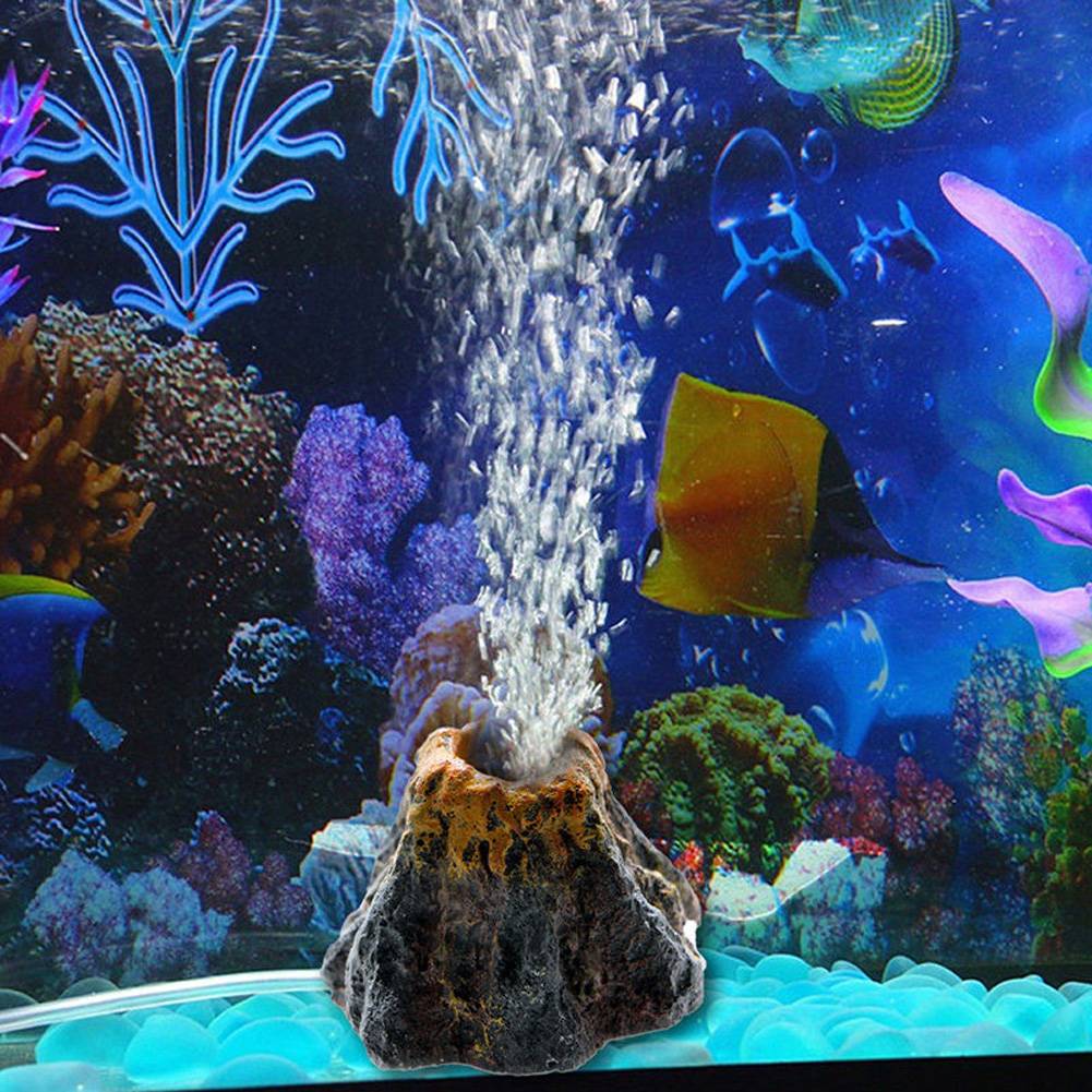 Aquarium Volcano Shape & Air Bubble Stone