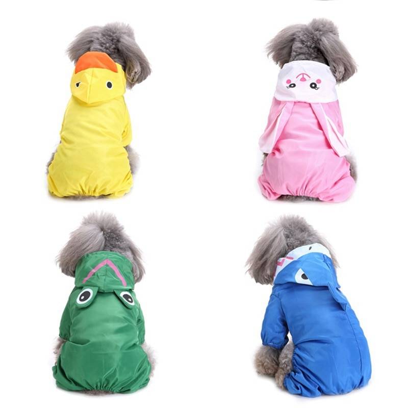 Colorful Animal Shaped Summer Raincoat for Small and Large Dog