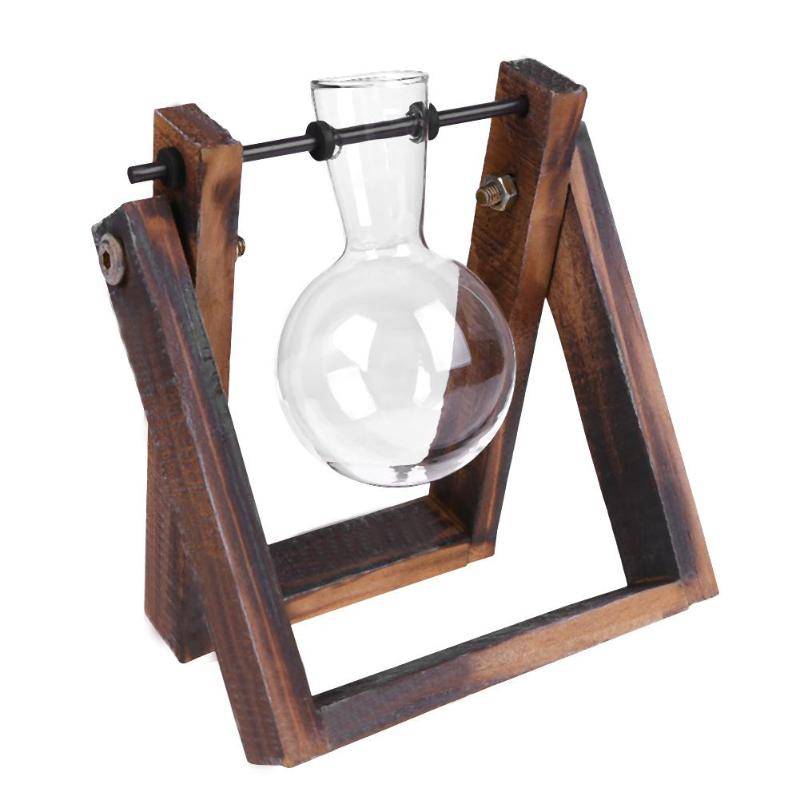 Transparent Wooden Plant Terrarium