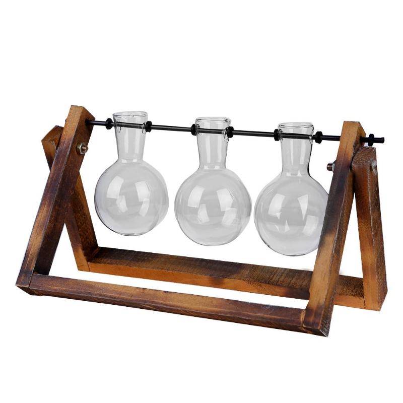 Transparent Wooden Plant Terrarium
